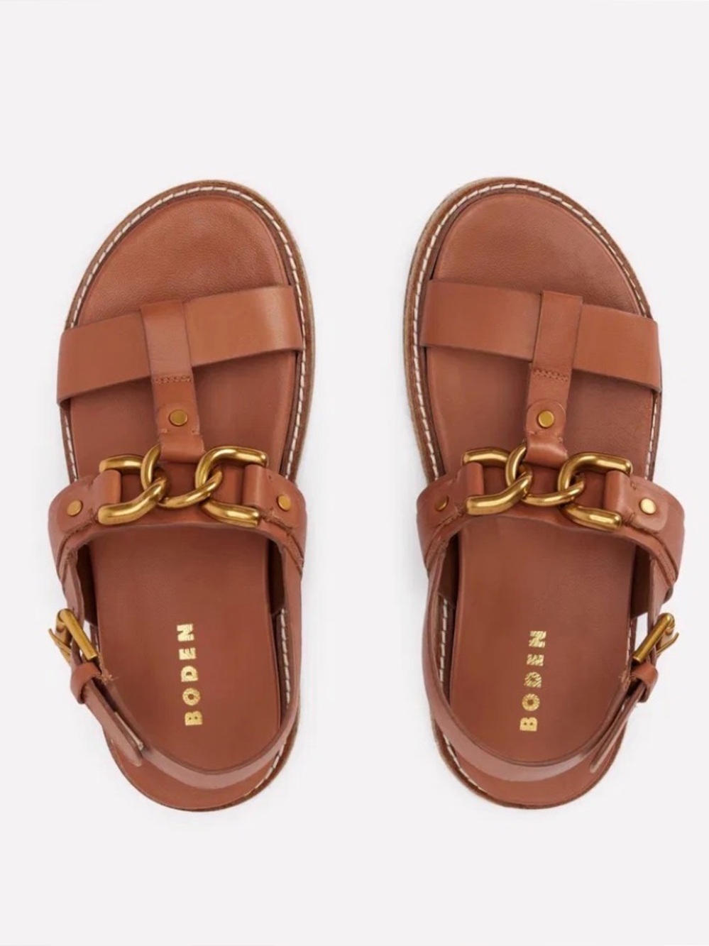 Boden Hardware Detail Double Buckle Sandals Women’s US 7 EU38 NEW No Box 3194